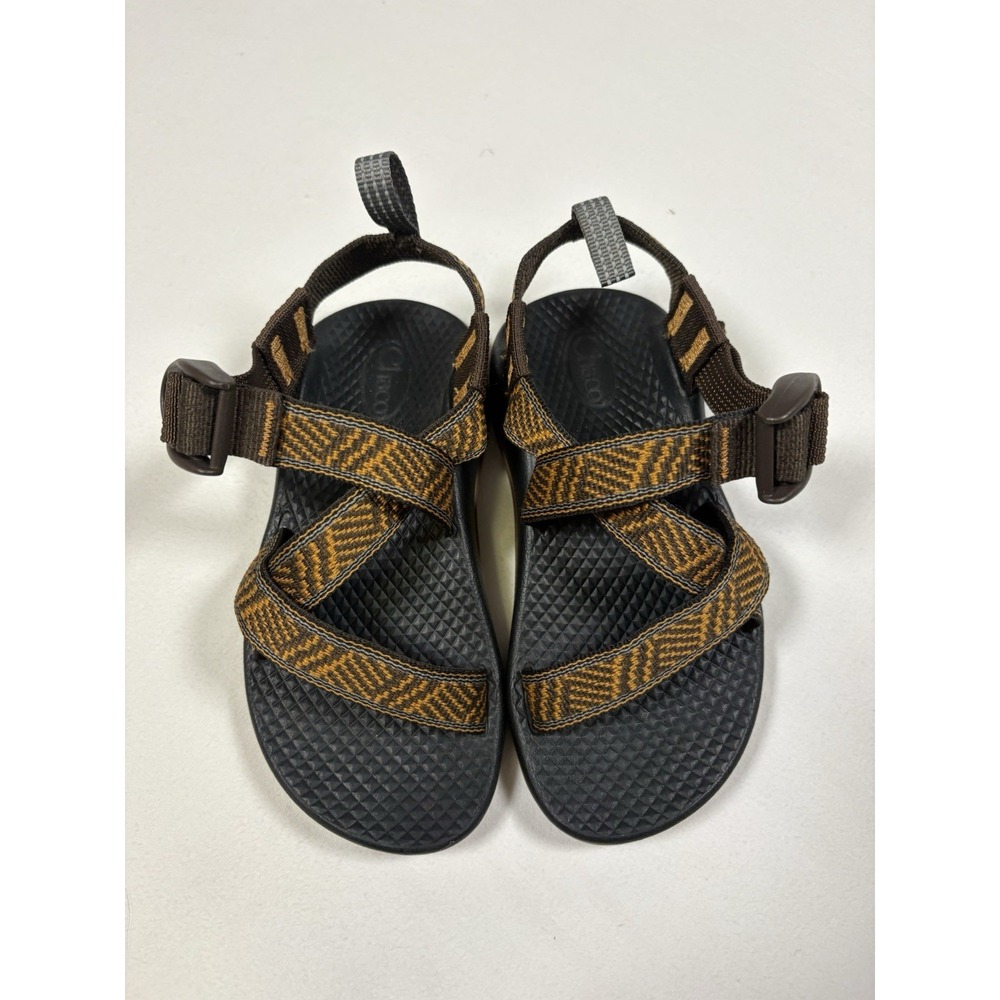 Chaco Kids Z1 EcoTread Sandals J180199 Brown Orange Strappy Youth Size 10 Hiking